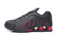 nike shox r4 hommes original black red